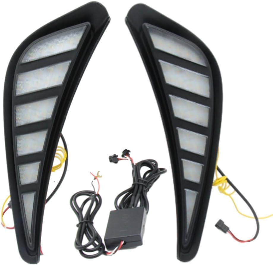 – Riloer LED Front Bumper Daytime Running Light Weatherproof Design Multi-Functionality White Amber Compatible with Toyota Corolla GR SPORT 2021-2022