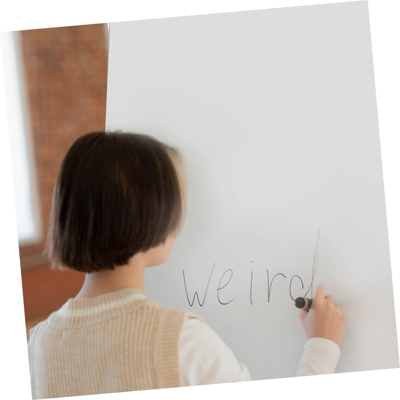 NUOBESTY Autocollant Mural Tableau Blanc Effaçable à Sec 1 Set en Pe, Surface Lisse pour Écriture et Dessin, pour Bureau et Occasions Spéciales