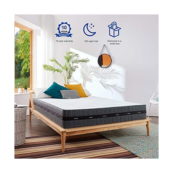 Inofia Sleep Mattress,25cm Gel Infused Memory Foam Mattress for a Cooler Sleep,Supportive and Pressure Relief with Breathable Soft Fabric Cover,Medium Firm Feel,CertiPUR-US,100 Night Trial - Image 7