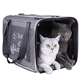 petisfam Large Cat Carrier with Privacy Flaps for Nervous and Sensitive Cats