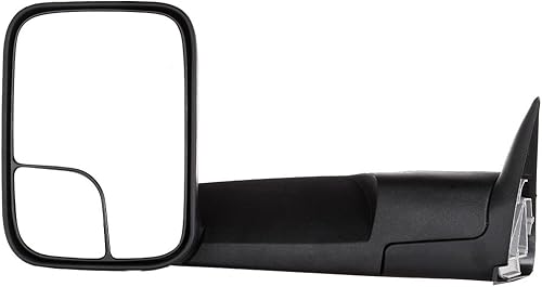 Miniatura 5 de Espejo de remolque ajustable manual, negro (1 pieza), repuesto de espejo de remolque compatible para 1994-2001 para Dodge para Ram 1500 2002 para