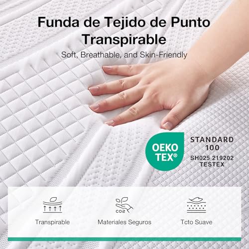 Topper viscoelástico con gel Novilla 135x190cm transpirable 4