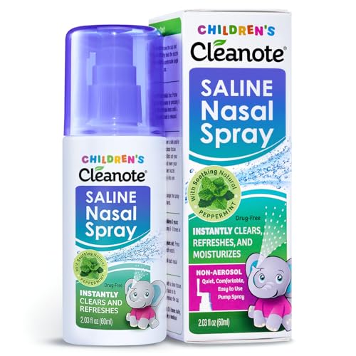 Cleanote Kids Saline Nasal Spray: Gentle Drug-Free Congestion Relief 60 mL