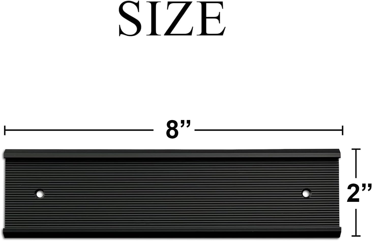 10 Pack Aluminum Name Plate Holders for Door or Wall, 2” x 8” Office Wall Mount Name Plate Holder with Textured Design and Double Sided Tape, for Office, Business, Meeting Room (Black) - Image 3