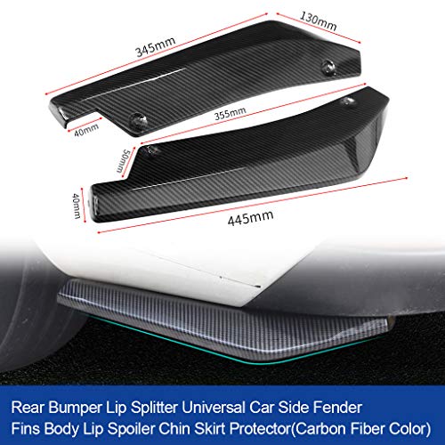 Sangmei Pára-choques traseiro divisor de lábios universal para-lamas do lado do carro aletas spoiler