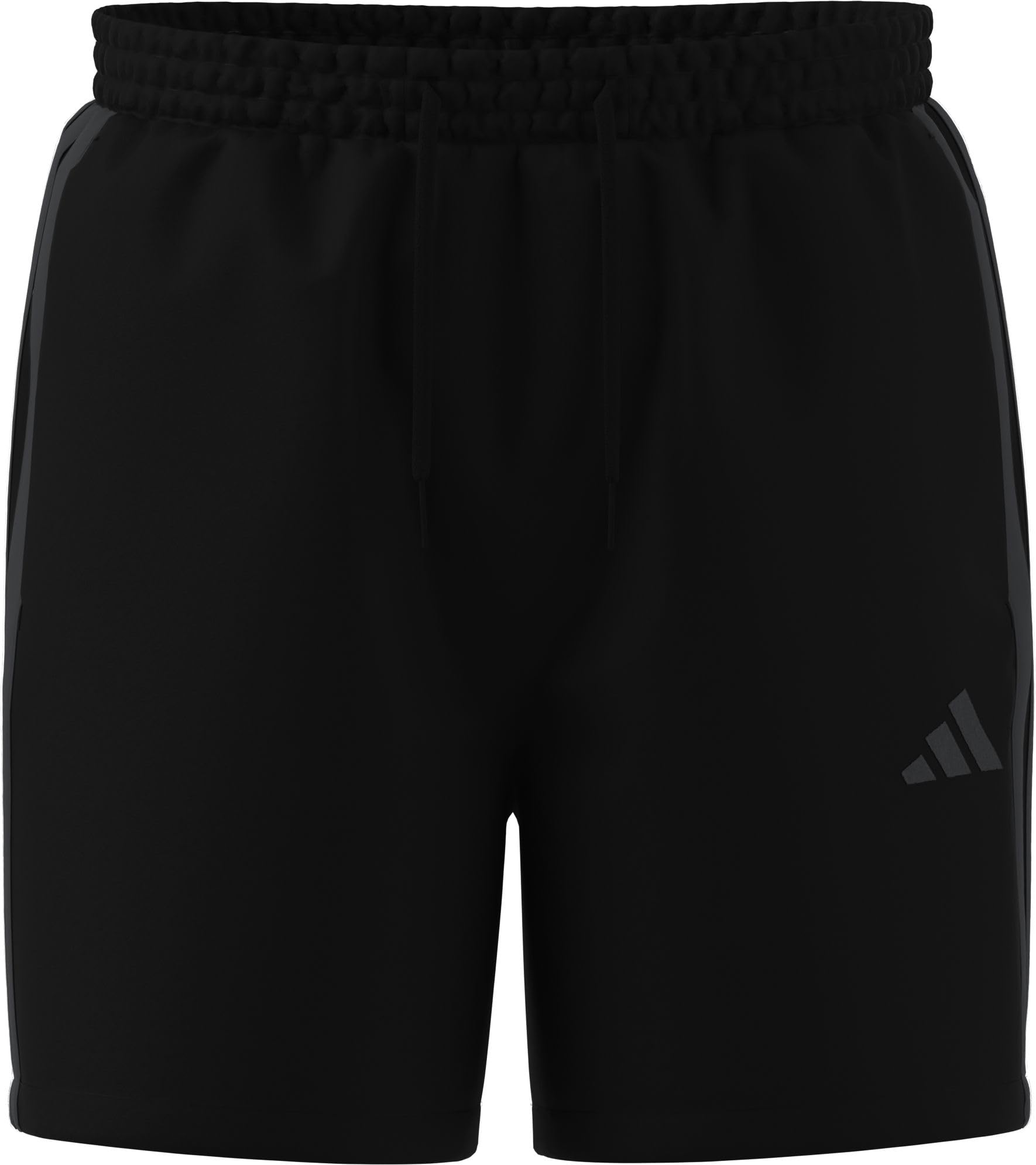 adidas Men's Essential Three Stripes Chelsea Base Short Shorts, Black/Carbon, L