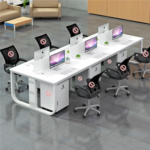 Pounjsd 【法人様向け】会議用テーブル 大型 会議机 ミーティングテーブル ワークテーブル 事務机 2/4/6/8人用 パソコンデスク オフィステーブル 長机 PCデスク カンファレンステーブル ワークテーブル 長方形作業机 金属フレーム オフィスデ