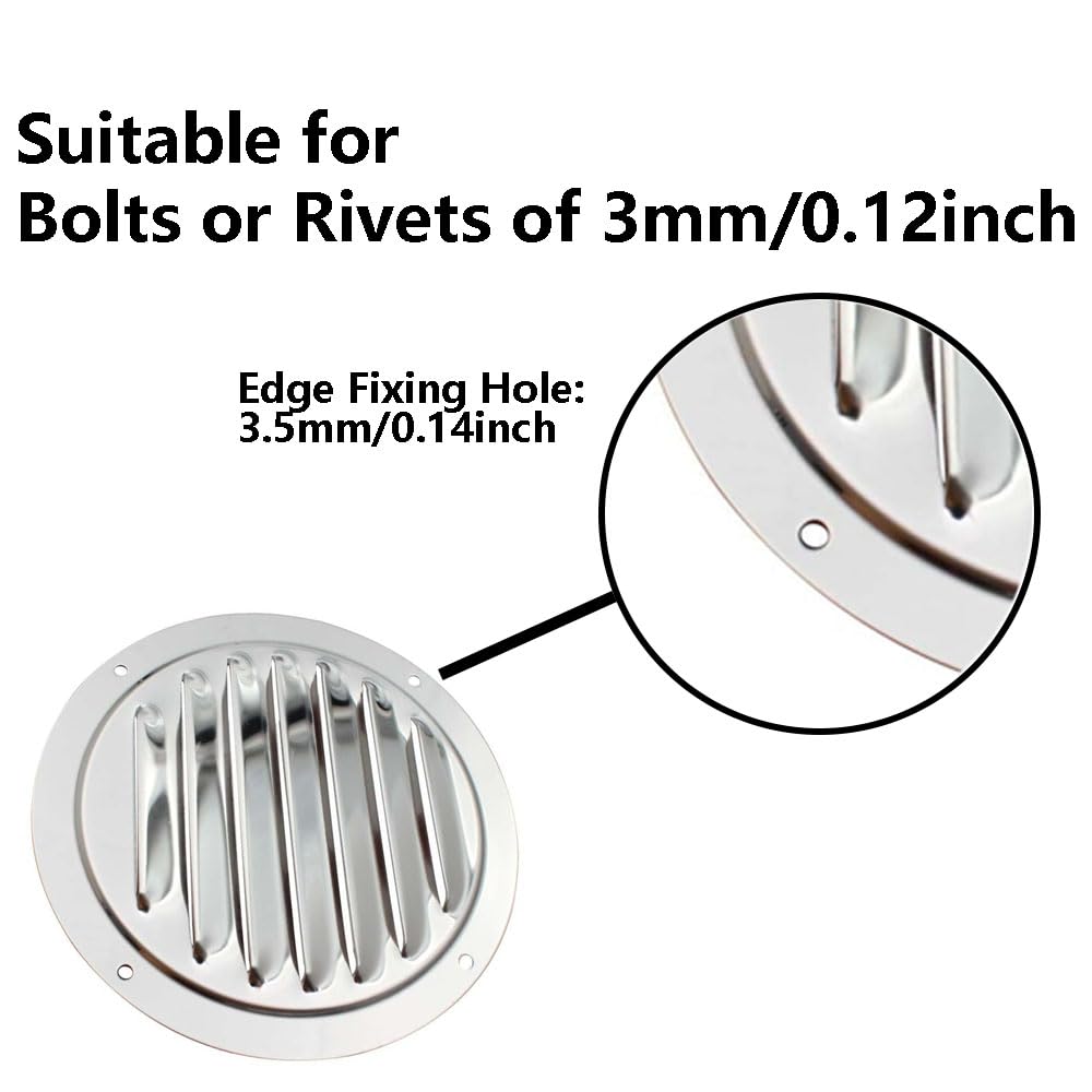 Bocchetta Di Ventilazione Rotonda In Acciaio Inox Da 23 Cm Per Barche, Camper E Yacht – Facile Da Installare