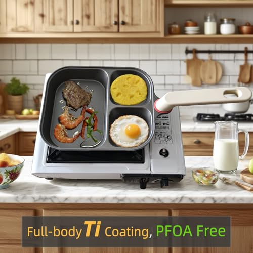 16% Off KINSUDA 3-in-1 Titanium Non-Stick Breakfast Pan - Image 4