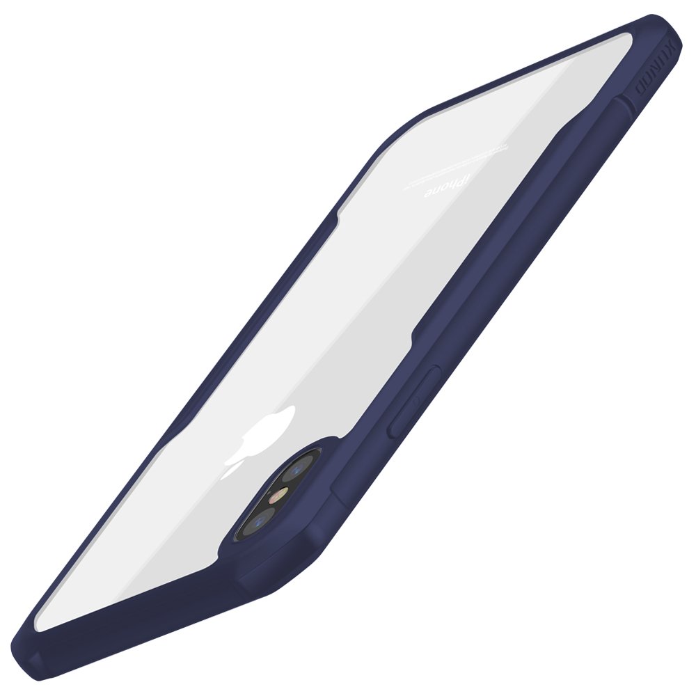 XunddIphone X Case Cover With Air Cushion Technology Drop Protection Anti-Scratch Bumper For 10-Clear Case,Iphone 10 Blue Jkcix-Bl