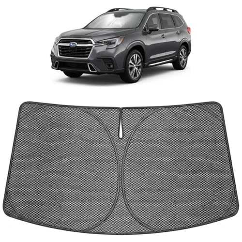 Image of Proadsy Windshield Sun Shade Custom Fit Subaru Ascent 2019-2026 Ice Crystal Black Front Window Sunshade UV and Heat Blocker Foldable Visor Keeps Car Cooler for Summer Parking and Daily Use