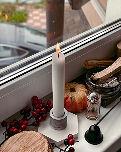 Topys 2Pcs Candle Holder Silicone Molds, Hexagon Candlestick Molds And Round Candlestick Molds For Diy Plaster Cement Uv Epoxy Resin Candle Holder Home Decor Handmade Gift Table Ornament #TOP4