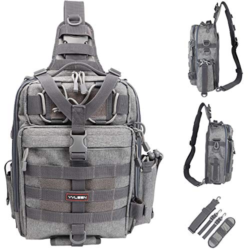 YVLEEN Fishing Tackle Backpack - Outdoor Large Fishing Tackle Storage Box Bag