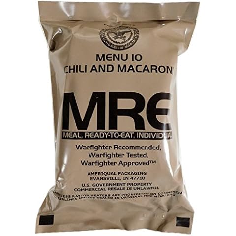 Chili and Macaroni MRE Meal - Genuine US Military Surplus Inspection Date 2020 and Up Cover