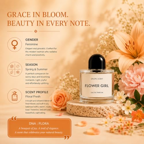 Image of Flower Girl Premium Perfume For Women, 100 Ml Long-Lasting Eau De Parfum Luxury Floral Fragrance Premium Scent For Daily Wear Fresh & Elegant Perfume Ideal Gift For Women