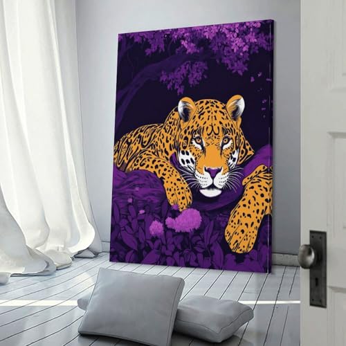 Affiche decoration murale leopard pour salon moderne 40x60cm - 3