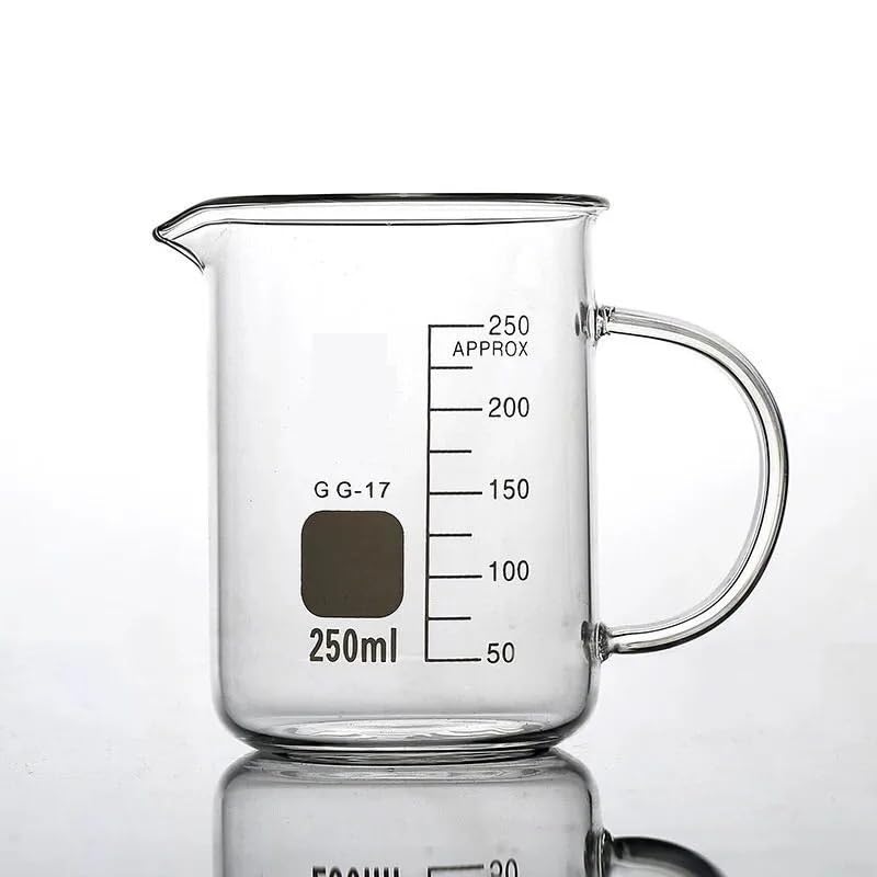 Szklana zlewka z podziałką, Laboratoryjna miarka ze szkła borokrzemowego z uchwytem 50-2000 mL(600mL)