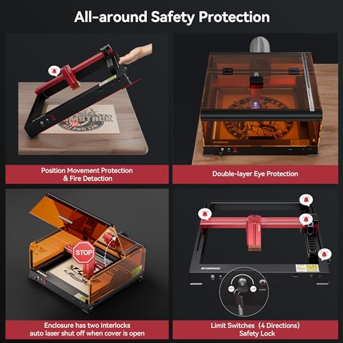 ATOMSTACK A24 Pro U Series 20-24W lasergraveermachine F60 60L/min luchtondersteunde optische lasergraveermachine Power Laser All-in-One Graveermachine met B3 Box Pinpoint Camera - Afbeelding 3