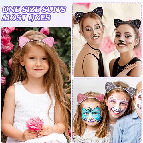 Janinka 30 Pcs Cat Ears Headband For Girls Glitter Sequin Cat Hairbands Shiny Kitty Headband Hair Metal Hoop Hair Accessories For Women Girls Daily Wearing Birthday Party Decoration #TOP3