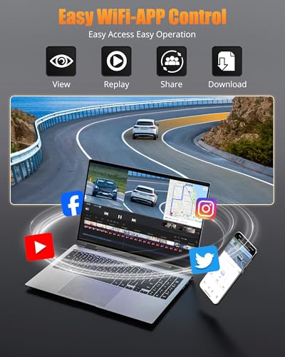 Dash Camera for Cars, 4K Full HD Dual Dash Cam Front and Rear with Wi-Fi, Included 32GB Card, 3.16” IPS Screen, Night Vision, 170°Wide Angle, WDR, 24H Parking Mode - Image 5