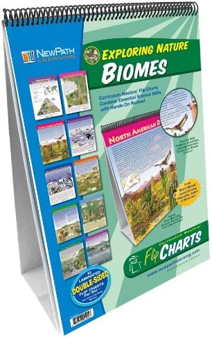 NewPath Learning 10 Piece Biomes Curriculum Mastery Flip Chart Set, Grade 5-10