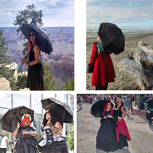 Milcraft YUSANHEISELEISI0001 Travel Umbrella Folding Uv Resistance Princess Lace Parasol Umbrella Sun Umbrella For Women Girls thumb #6