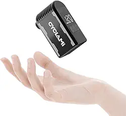 CYCLAMI A2S Mini bomba de bicicleta pequena com medidor, bomba de ar elétrica de bicicleta de 120pSI, parada automática, válvula Presta e Schrader, inflador de pneu portátil de alumínio para todas as