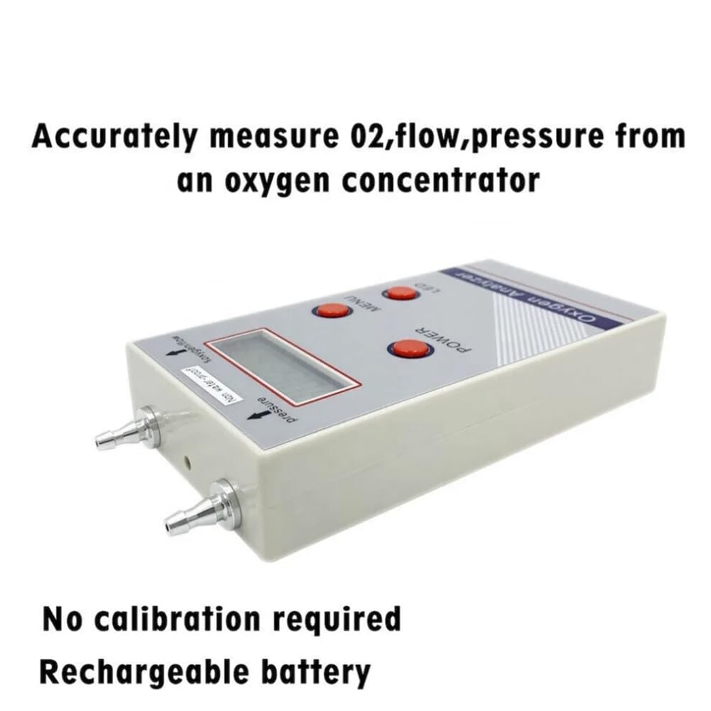 Analizador de OxíGeno Profesional PortáTil O2 Medidor de ConcentracióN de OxíGeno Detector 21%-95.6% Medidor de O2 Detector de Gas Enchufe de la UE