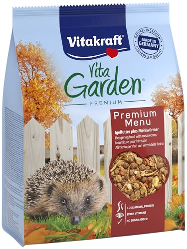 Vitakraft Vita Garden Trockenfutter für Igel für hilfsbedürftige Igel mit Insekten hoher Proteinanteil (1x 2 5kg)