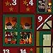 PIONEER-EFFORT Christmas Wooden Advent Calendar House 2024 with Drawers and Led, Countdown to Christmas Decoration to Fill Small Gifts, red