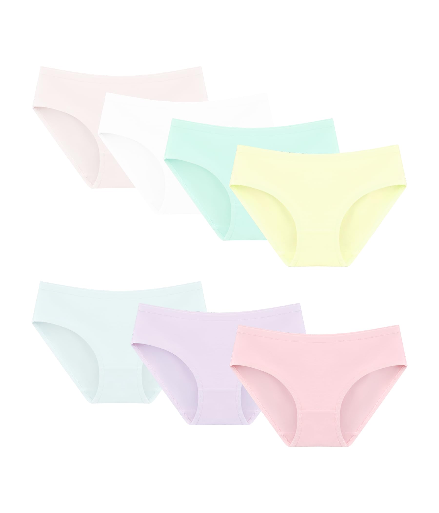 POWER UNICO FLOWER Girls Multipack Cotton Briefs Comfortable Knickers Size 2-12 Years Underwear Pack of 7