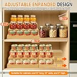 2 Pack 3-Tier Bamboo Expandable Can Rack Organizer for Pantry - Image 7