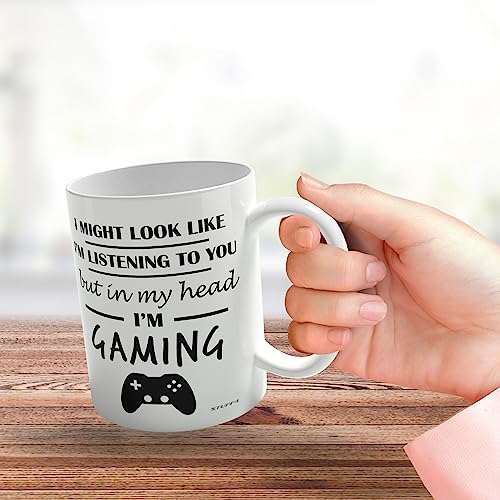 Stuff4 Gamer Gifts for Men Women, in My Head I'm Gaming, Video Gaming Mug Gifts for Gamers Girls Boys, Mugs - Image 3