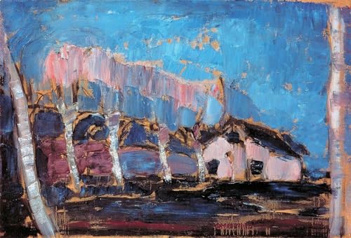 Paysage de nuit de Piet Mondrian : sublimez votre chambre avec ce grand tableau mural unique