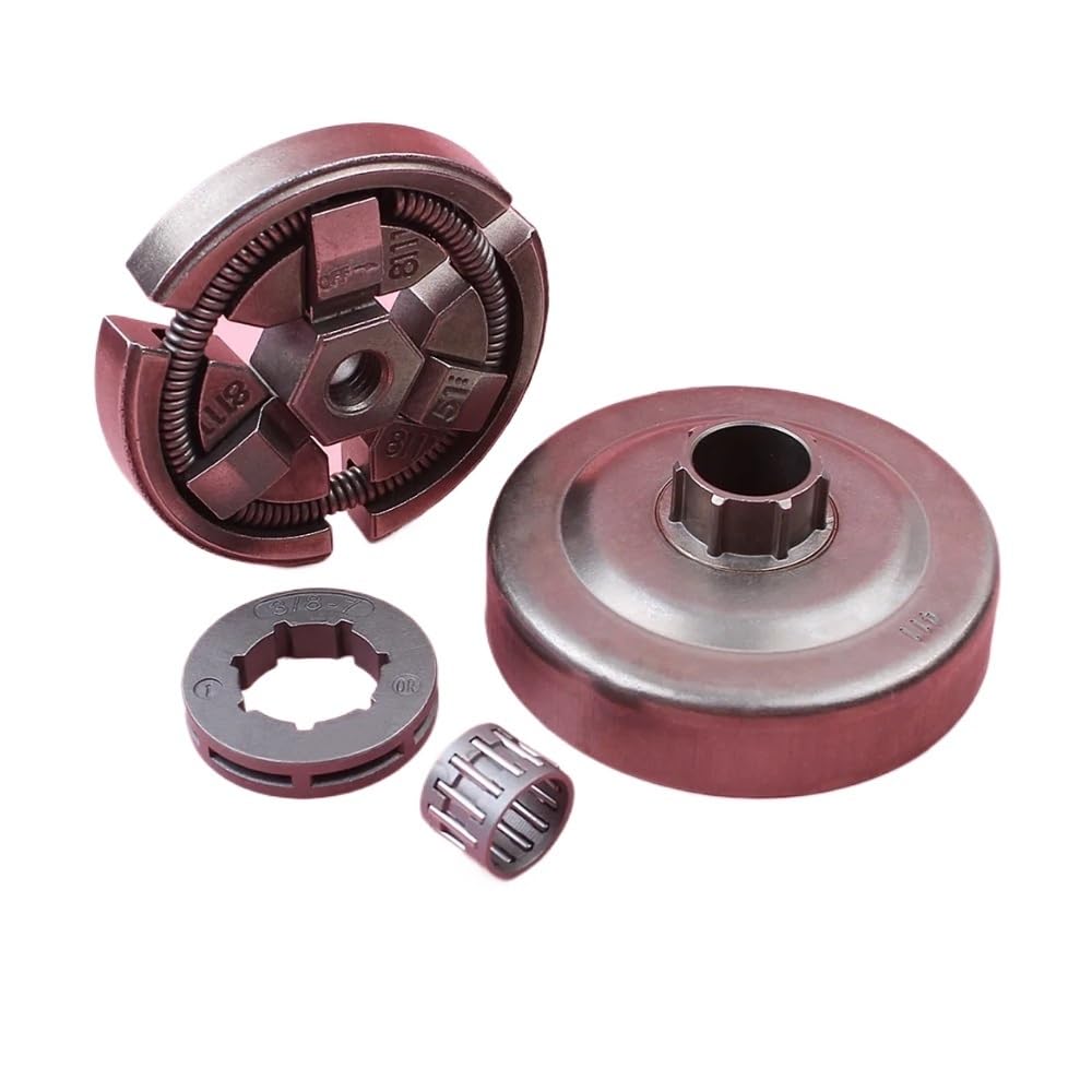 Adecuado for Hus 55 51 50, repuestos de motosierra, tambor de embrague, rueda dentada de 3/8" y 7 dientes, con kit de cojinete de agujas.