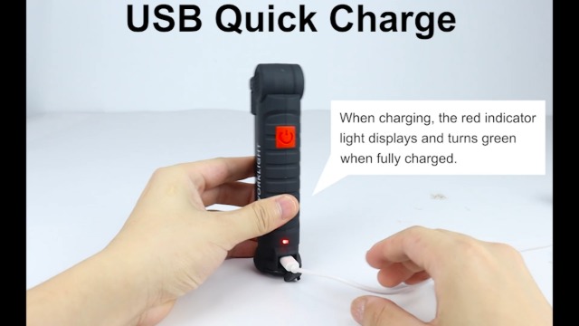 2Pack LED Work Lights, USB Rechargeable COB Light with Magnetic Base 360°Rotate and 5 Modes, Folding Flashlight Inspection Mechanic Light for Car Repairing, Workshop, Household and Emergency Use,Large - Image 8