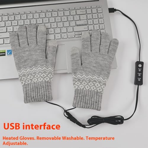 Guantes calefactables USB para ciclismo exterior en tejido suave térmico 4