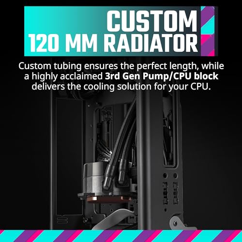 Cooler Master NCORE 100 MAX ITX SFF Tower Case, Custom 120mm AIO