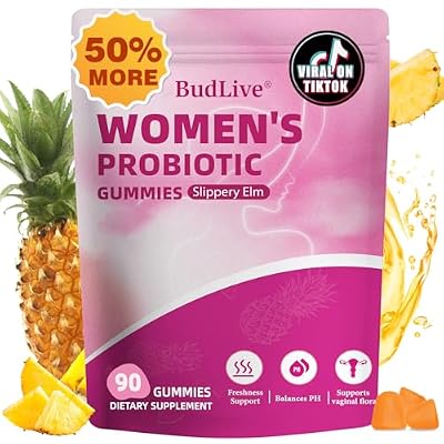 Vaginal Probiotics Gummies for Women, pH Balance for Women, Feminine Probiotics Gummy for Vaginal Health, Odor Control, Gut Health, Immune Support, Pineapple Probiotic Gummies for Woman, 90 Count