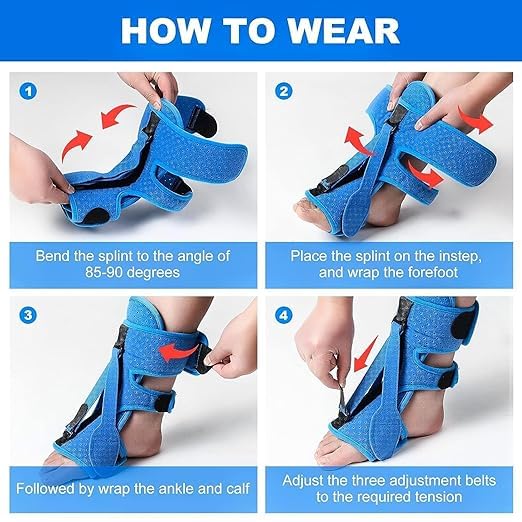 Miniatura 4 de sulifice Férula nocturna para fascitis plantar soporte mejorado para fascitis plantar para alivio de la fascitis plantar, alivio de la tendinitis de