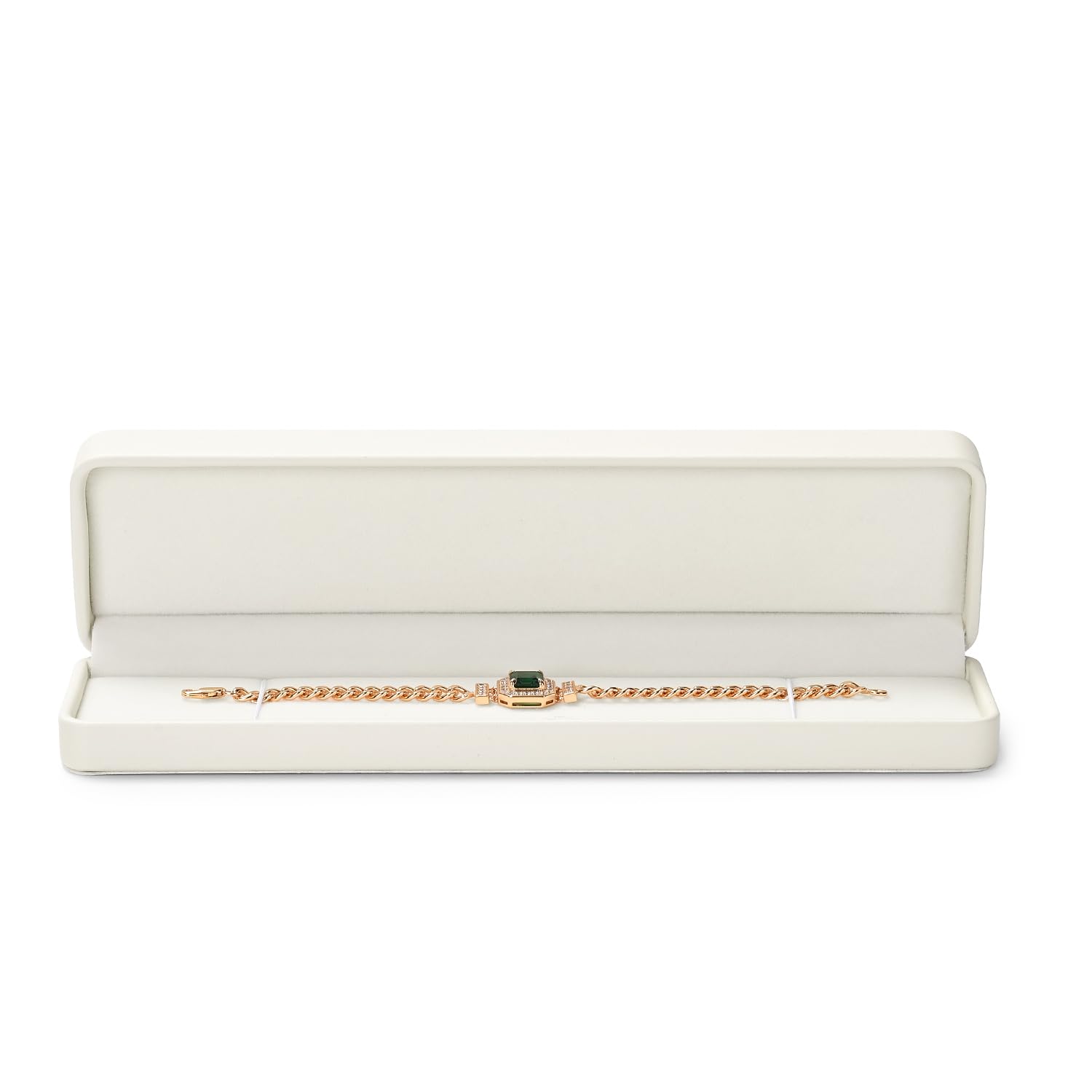 Woodten White PU Leather Jewelry Gift Box for Necklace Long Chain Jewelry Necklace Long Chain Gift Box