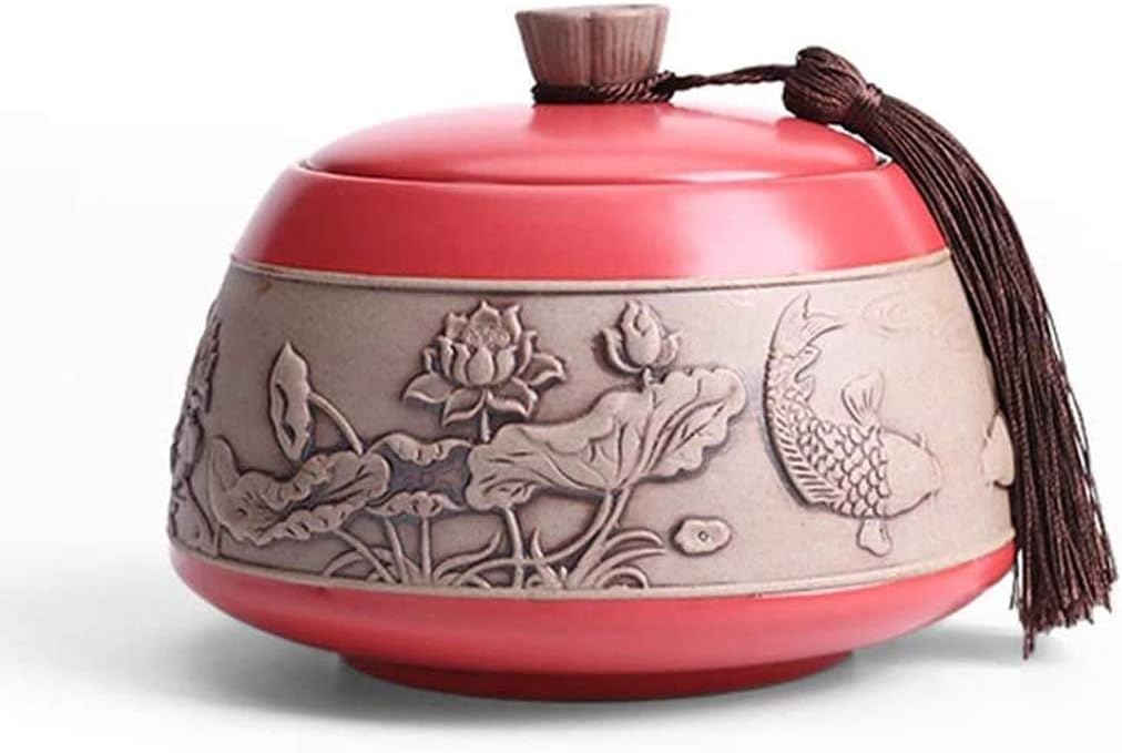 Small Ashes Canister Adult Funeral Box Ceramic Sealed -Proof Cremation ，a Amount of Human