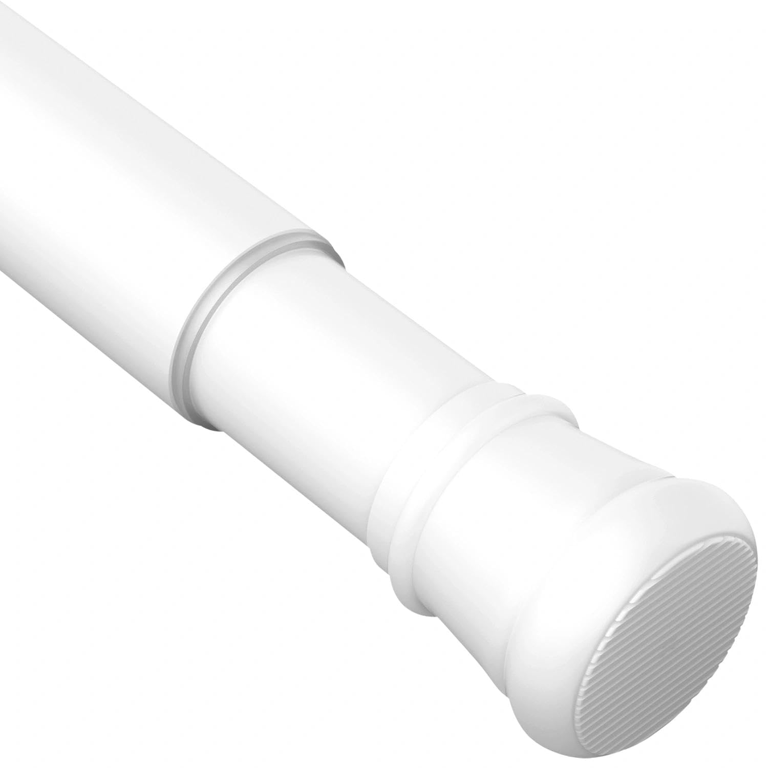 Tension Rod For Curtains No Drill Curtain Pole Extendable Curtain Poles For Windows White 133-200CM, 133-200CM/52.36-78.74Inch