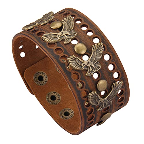 Pulsera de cuero trenzado estilo punk para hombres miniatura 4