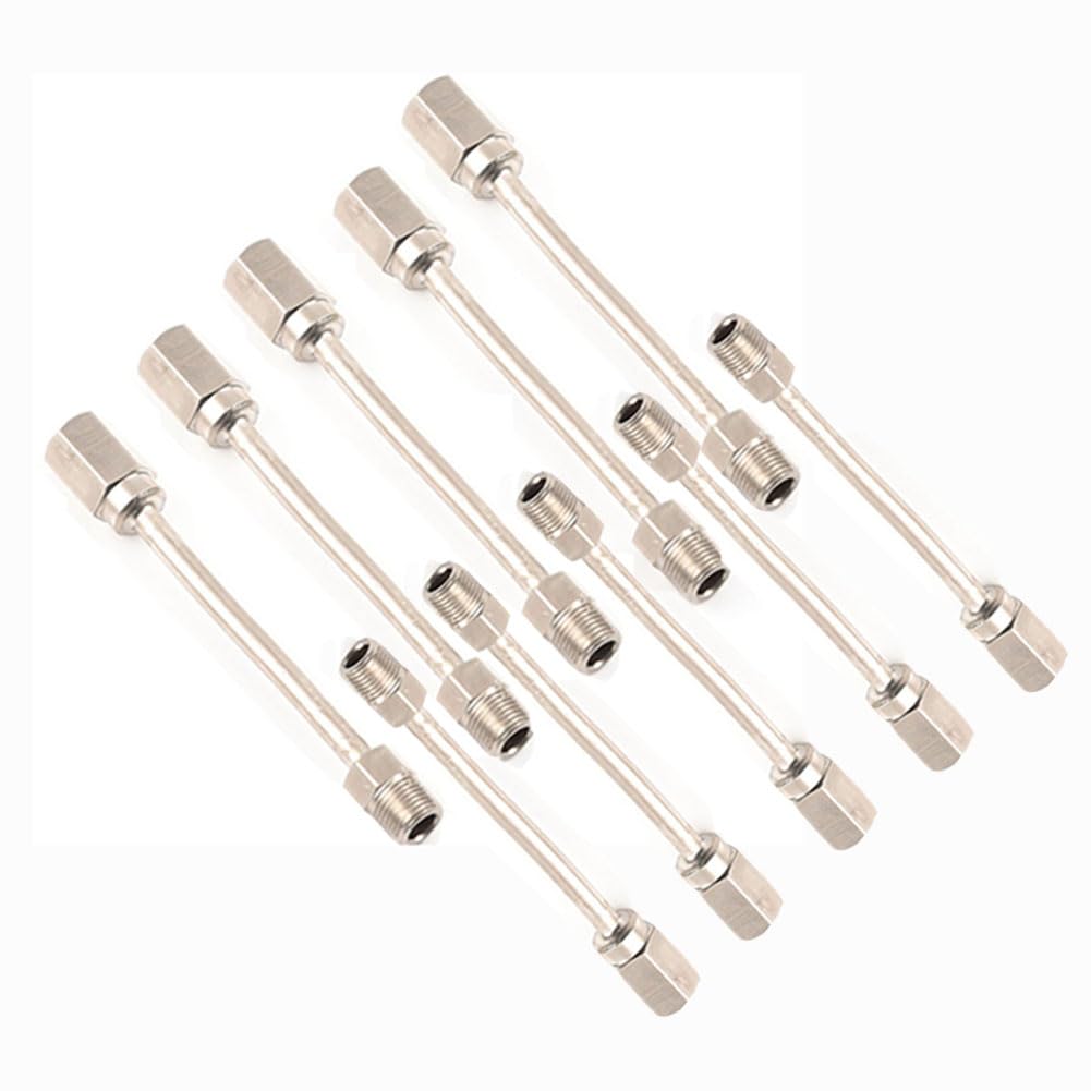 SXITHGKDW 10Pcs Mister Nozzles Brass Mist Nozzle Rod,Flexible Nozzle Extensions, Brass Mist Rod for Outdoor Garden Misting System 1/8 20cm/(7.8In)