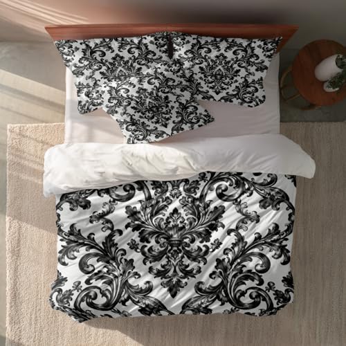 Housse de couette baroque pour très grand lit imprimé floral - 4