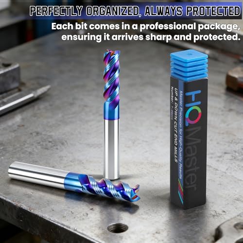 HQMaster Nano Blue Coated Carbide End Mill