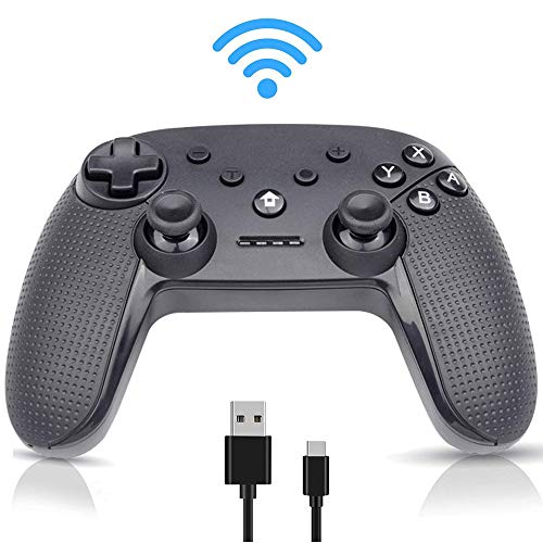 COOLEAD Wireless Pro Controller per Switch NFC Funzione di Dual Vibrazione Turbo Controller Blutooth Calabrata per Switch Gamepad Joypad con 6-Axis Gyro Somatosensory Ergonomico per Switch PC Giochi