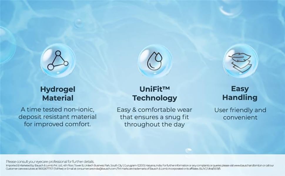 Image of Bausch & Lomb Soflens59 Contact Lens - Spherical | Monthly Disposable | Hydrogel Material | (-7.5, Pack of 6)