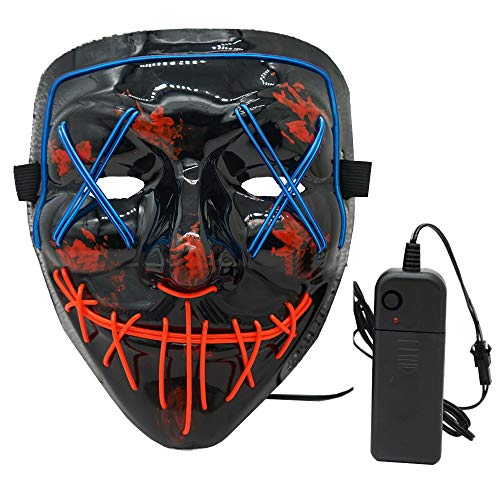 ZALU Halloween Glowing Mask, LED Light up Masks for Gifts, Festival, Halloween Party (Lemon Green) - //coolthings.us